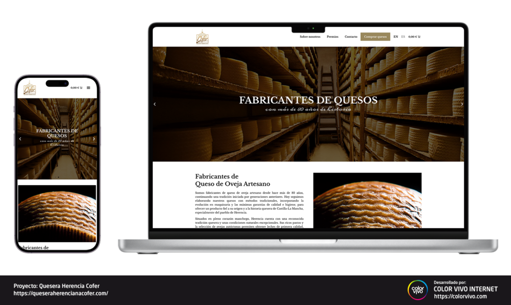 Quesera Herenciana Cofer SL 1 mockup desktop mobile cofer