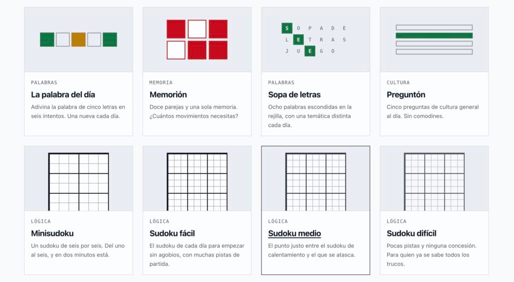 Minijuegos: llevamos los juegos diarios de la prensa a cualquier medio digital 1 minijuegosweb