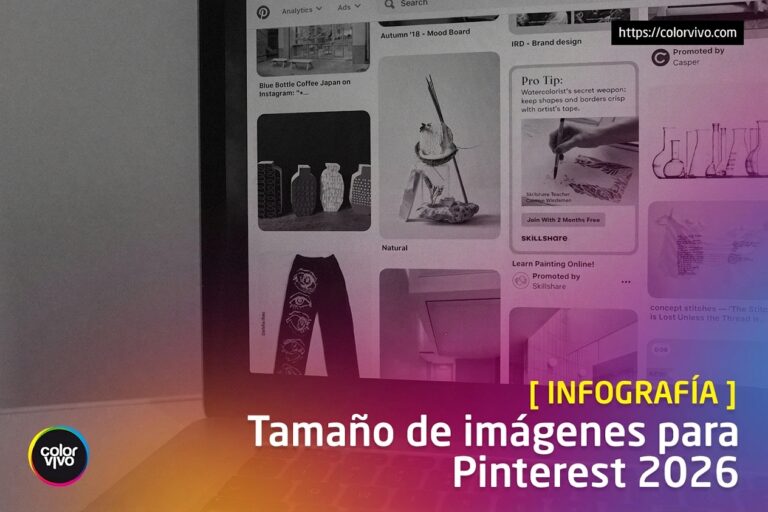 Infografía de tamaño de imágenes para Pinterest en 2026